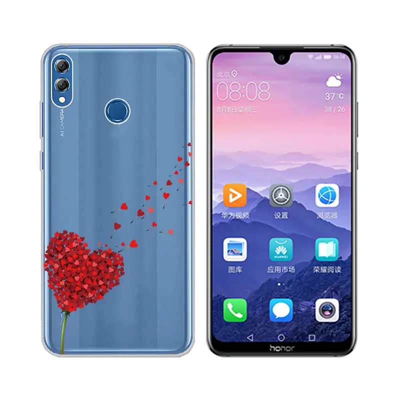 Arvin Silicone Fundas for Huawei Honor 8X Soft TPU Case for Huawei Honor 6X 4X 4A 5X V8 8 5C Painted Cover for Honor 8X Max Case (19)