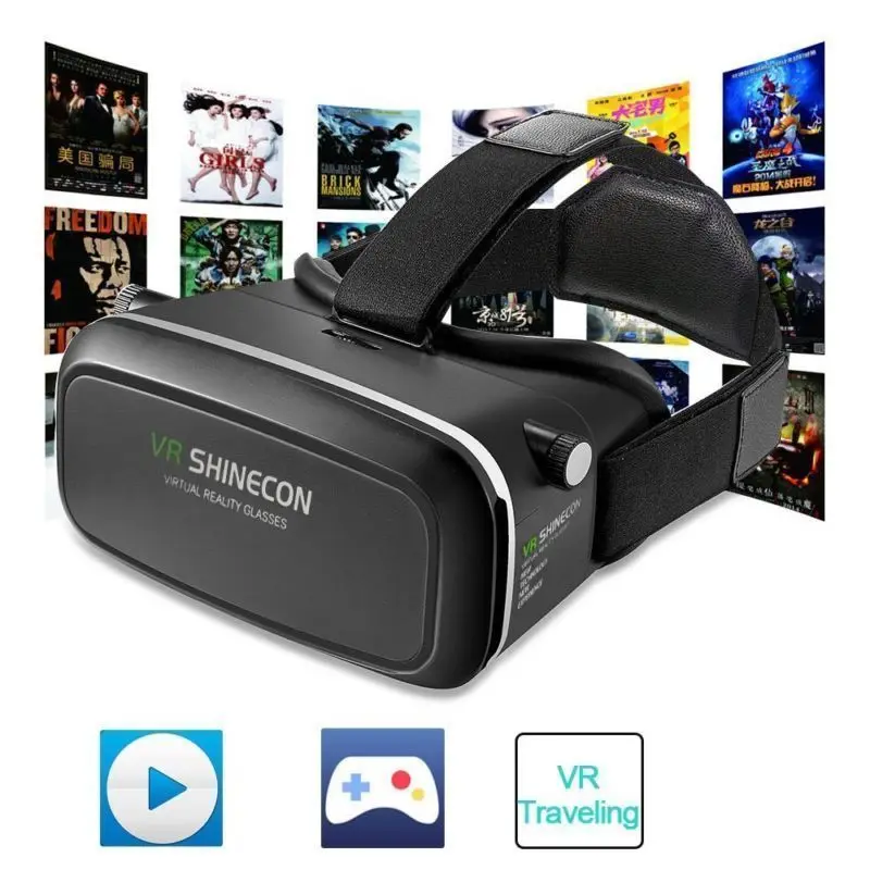 VR Virtual Reality 3D Glasses Box Stereo Google Cardboard Headset Helmet for IOS Android Smartphone Bluetooth Rocker | Электроника