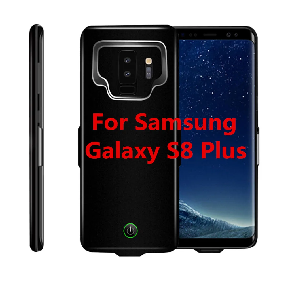 Чехол для аккумулятора Leioua для samsung Galaxy S9 S8 A8, высокое качество, новинка 7000 мА/ч, Дополнительный внешний аккумулятор, покрытие нагрузки для samsung S9 S8 A8 Plus - Цвет: Black for S8 Plus