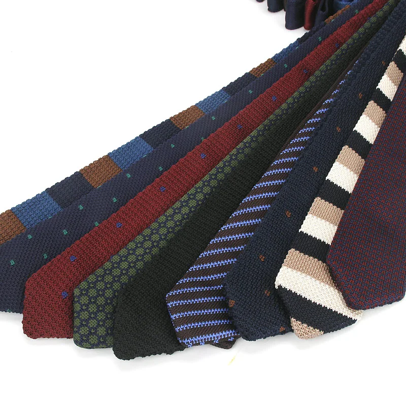 

Men's Casual Pointed Love Stripes Necktie Tie Woolen Knitted Men's Jacquard Wedding Knit Tie