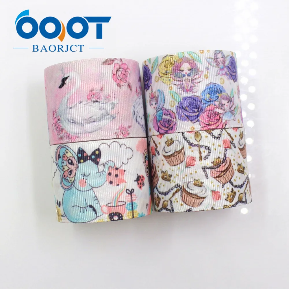 

OOOT BAORJCT I-181117-249,38mm 10yards Cartoon Ribbons Thermal transfer Printed grosgrain,DIY Gift wrapping materials