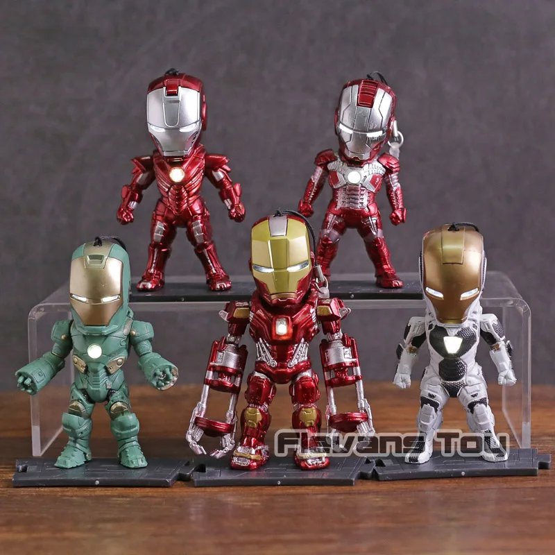 Iron Man Mark V XXXV XXXVII XXXIX XXXIII MK 5 29 33 35 39 Light & Action Function 6pcs/set