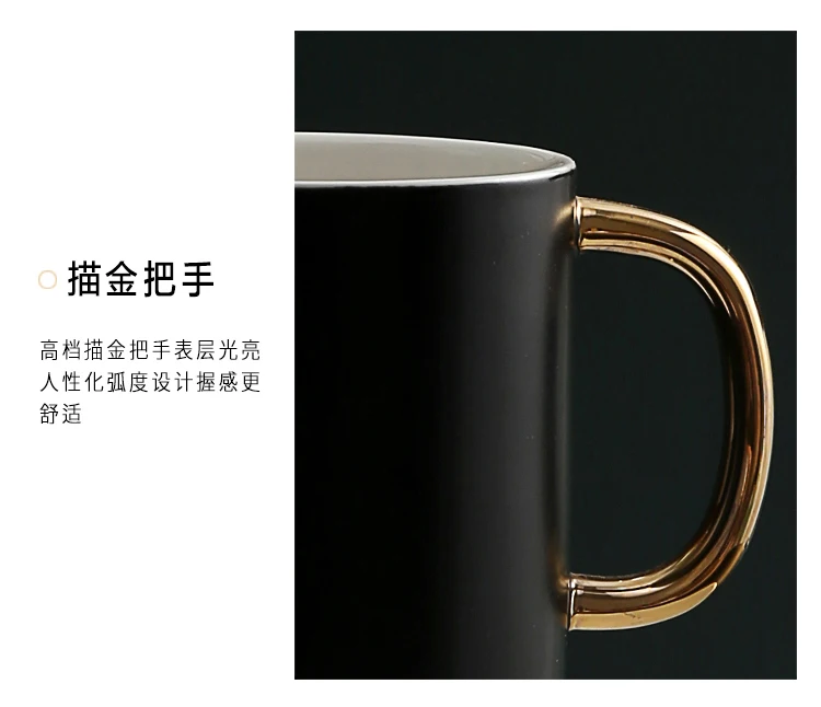 Кофе кружка, офисная Кружка керамика с Ложка Крышка пара моделей Творческий тенденция Корейская версия простой кружка