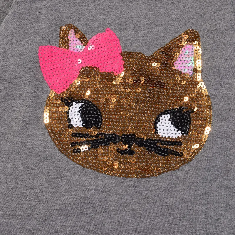 Humor Bear NEW Autumn Baby Girl Clothes Girls Clothing Sets Cartoon Sequins Cat Long Sleeve+Stars Skirt Casual 2PCS Girls Suits -