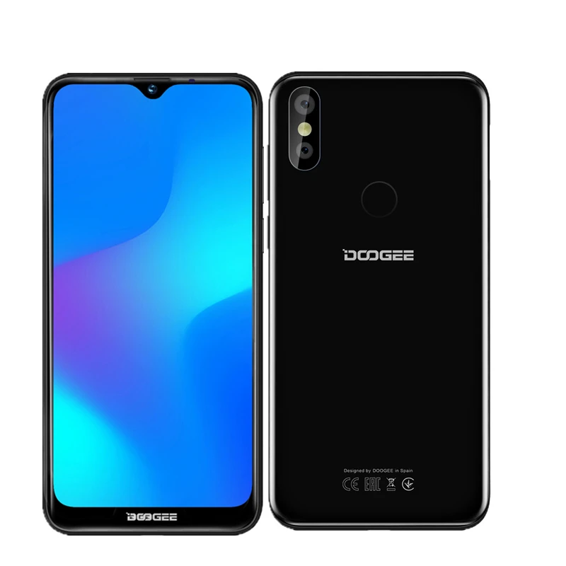 

Original DOOGEE Y8 Android 9.0 Mobile phone 6.1inch 19:9 Screen MTK6739 Quad Core 3GB 16GB 8MP 3400mAh Fingerprint 4G smartphone