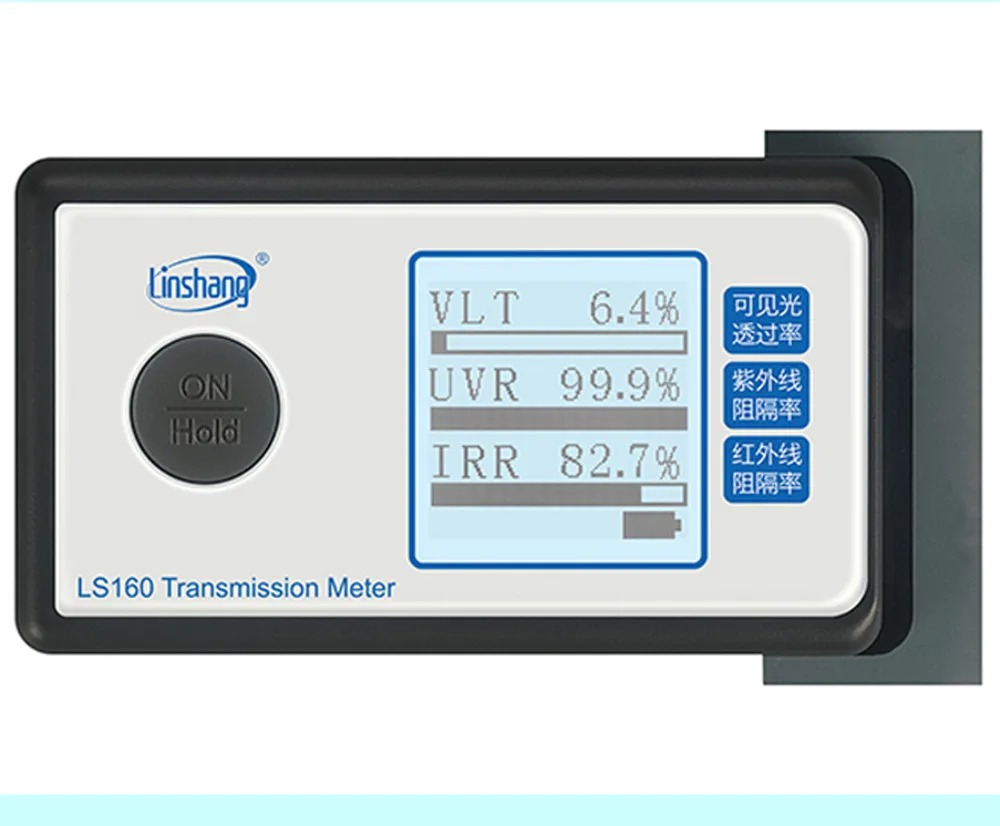 Портативный Измеритель передачи солнечной пленки тест окна оттенок УФ ИК отклонение Видимый коэффициент пропускания света LS160