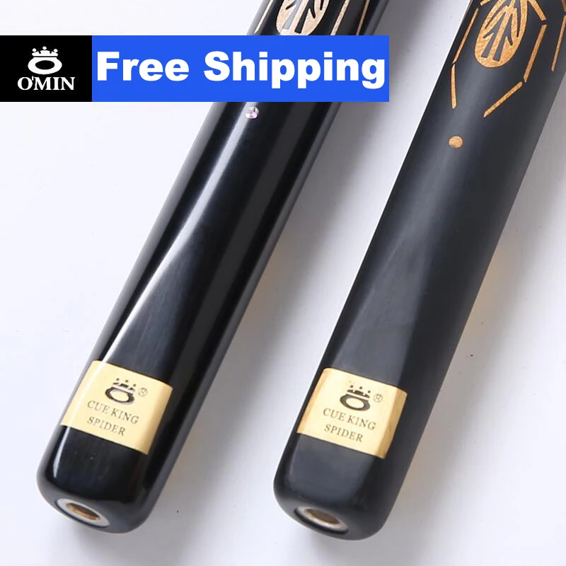 

Original O'Min Spider One Piece 3/4 Split Snooker Cue 10mm Tip Professional Ash wood Shaft with Scalable Extension and Good Box
