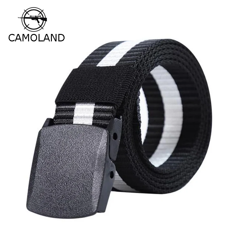 Asien Unisex Outdoor Tactical Belt Spessa Cintura di Tela Militare Cintura in Tessuto con Fibbia A Sgancio Rapido per Le Donne Gli Uomini