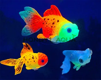 

Luminous simulation Large goldfish Marine jellyfish Fish tank landscaping Decoration Silicone simulation fish Aquarium supplies