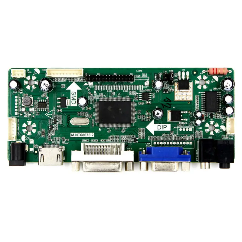 HDMI VGA DVI AUDIO input LCD Controller Board M.NT68676.2A work for 15.4inch LP154WE3-TLA1 B154SW02 V1 1680x1050 LCD panel