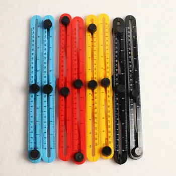 

ABS Plastic Activities Four Folding Ruler Metric And Inch Scale Multi-Function Measurement Square Ruler