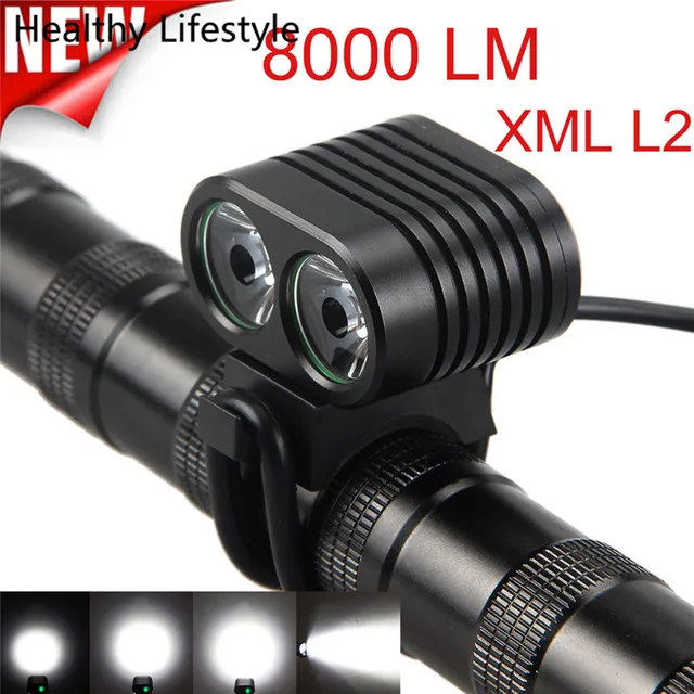 Special Price 8000Lumen 2x XM-L2 LED Cycling Front Bicycle Bike light Headlight Headlamp Outdoor Bike Bicycle Light Accessories Jan 20 Special Price 8000Lumen 2x XM-L2 LED Cycling Front Bicycle Bike light Headlight Headlamp Outdoor Bike Bicycle Light Accessories Jan 20