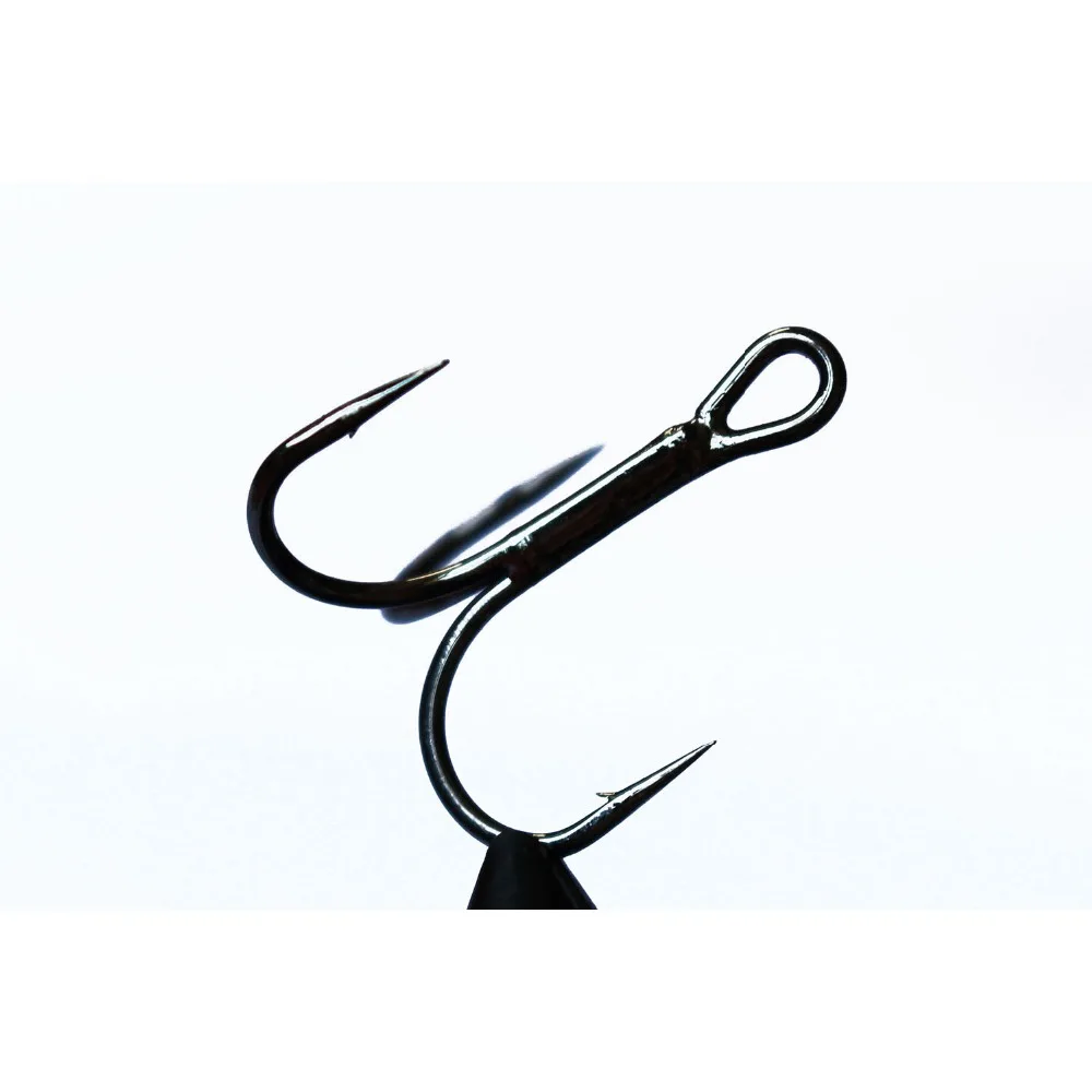Tigofly 20 pcs Treble Bass Hooks Black White Nickel High Carbon Steel