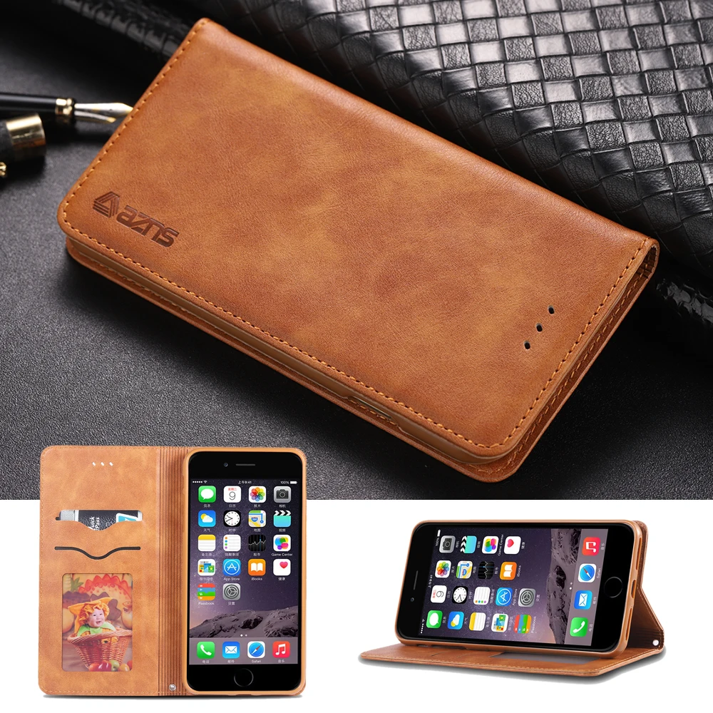 

Magnet Leather Case For iPhone 7 8 6 6s Plus XS Max XR Flip Cover Card Holder Waller Case For iPhone X XR Case Funda Coque