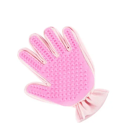 Новая перчатка для кошек, уход за кошками, собачья шерсть, щетка для удаления волос, гребень, перчатка для домашних собак, массажная перчатка для чистки пальцев для животных - Цвет: Pink 2 left hand