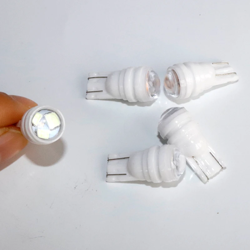 100 шт. 24 в грузовик светодиодный T10 Керамический 3 SMD 2835 convext 20MA w5w 194 168 26*9 5 мм