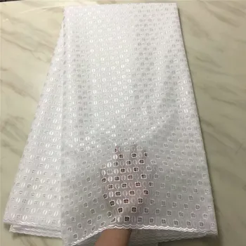 

High Quality Cotton Lace Fabric 2019 Latest Design Swiss Voile With White Swiss Voile Lace In Switzerland For Party DressJA240-1