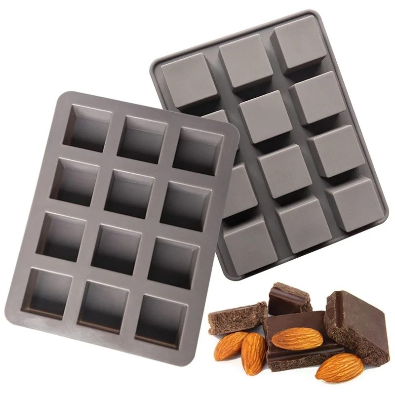12 Even Square Silicone Mold Kitchen Baking Tool Silicone Chocolate