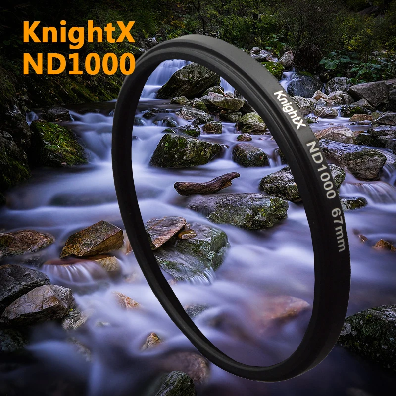 Фильтр KnightX ND1000 52 мм 58 мм 67 мм нейтральная плотность ND 1000 для объектива цифровой камеры Canon nikon EOS d3300 1200d фото 1300d