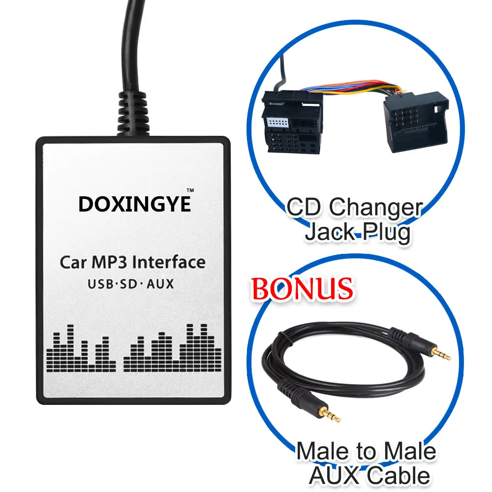 DOXINGYE для BMW E39 X3 X5 Z4 Z8 MINI R5x USB SD AUX Цифровой Автомобильный mp3 плеер Музыкальный адаптер CD машина changer 12PIN интерфейс