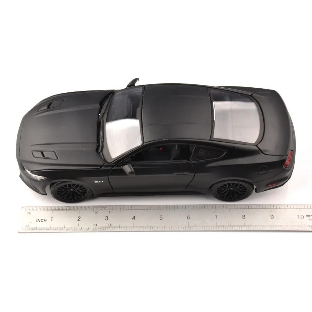 Детские литые игрушки Matel автомобильные режимы Maisto 1:18 Mustang GT 5.0L американский автомобиль черный спортивный автомобиль модели 26 см
