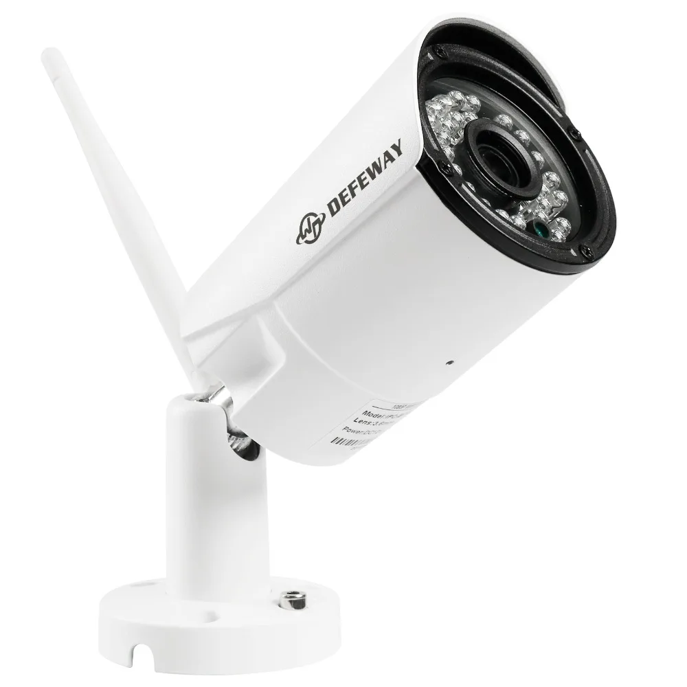 DEFEWAY 4CH NVR 1080P Wifi H.265+ CCTV System Kit 2MP Weatherproof Security Wireless Camera Video Surveillance System Kit 4Pcs
