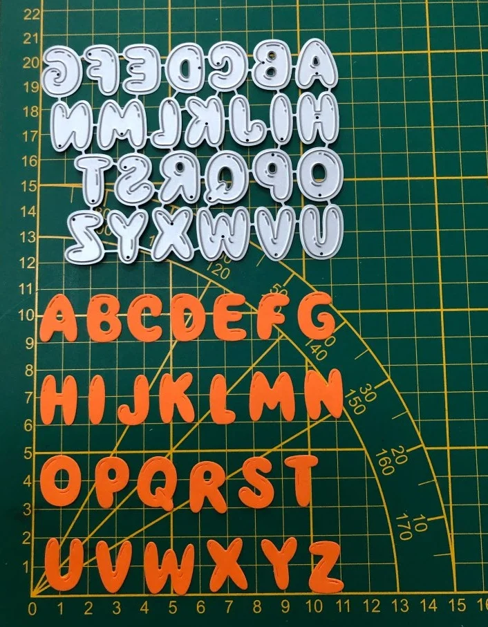 

Swovo 26 Letter Alphabets Metal Cutting Dies Stencils DIY for Scrapbooking Paper Card Craft Etched Embossing die cuts 2019 New