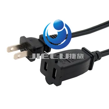 

USA Canada 2 Prong Male to Female Power Extension Cord, 1-15P/1-15R Power Cable ,1.5M,5 PCS