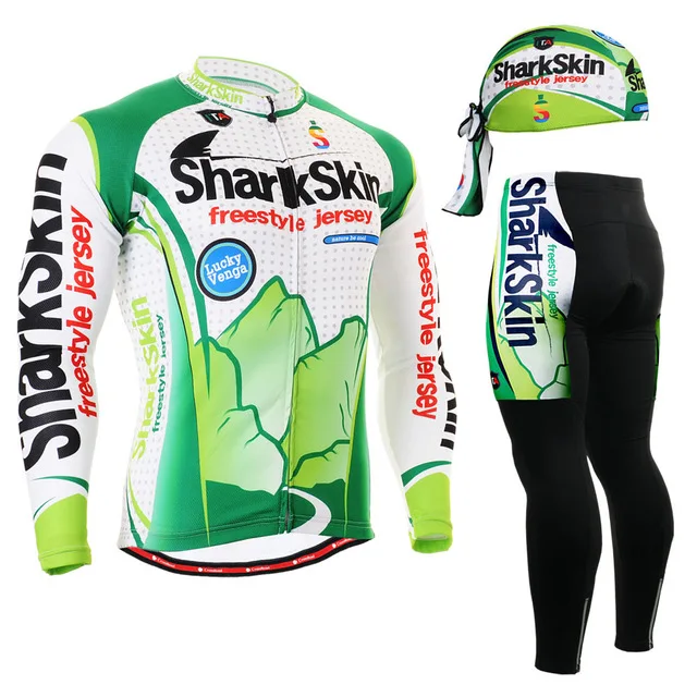 2016 long sleeve men shirt and function cycling pants tights green Brand Pro Cycling Jersey Long