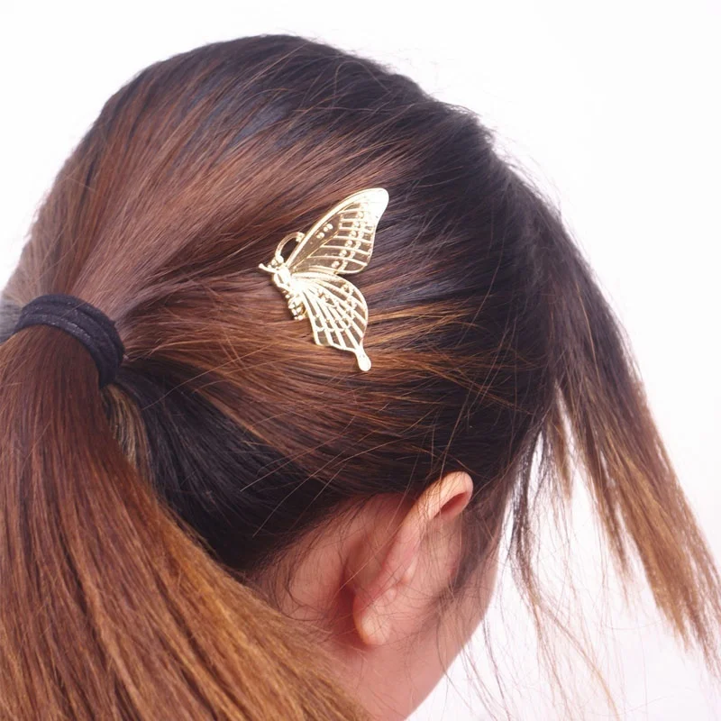 

Fashion Style Women Girls Alloy Butterfly Hairgrips Hairclips Hair Comb Headwear Accessories
