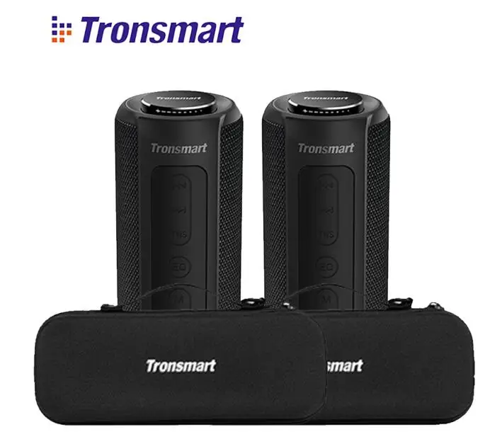 Tronsmart T6 Plus Bluetooth динамик 40 Вт портативный динамик s Colums глубокий бас Саундбар с IPX6 Водонепроницаемый, TWS, для Siri, SoundPulse - Цвет: 2 Black ad cover A