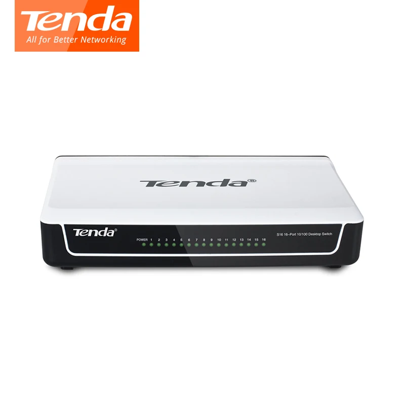 Tenda S16 16 портов 10/100 м сетевые переключатели 3 2 Гбит/с быстрый