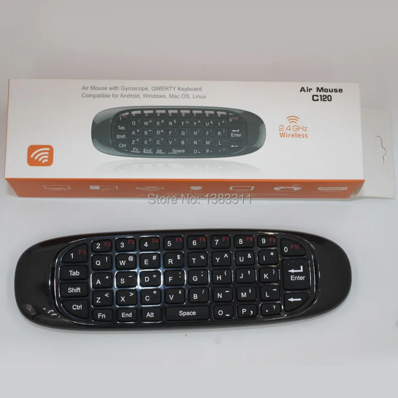 C120 Fly Air Mouse 3 осевой сенсор гироскоп ручная клавиатура комбо для Smart Tv Box