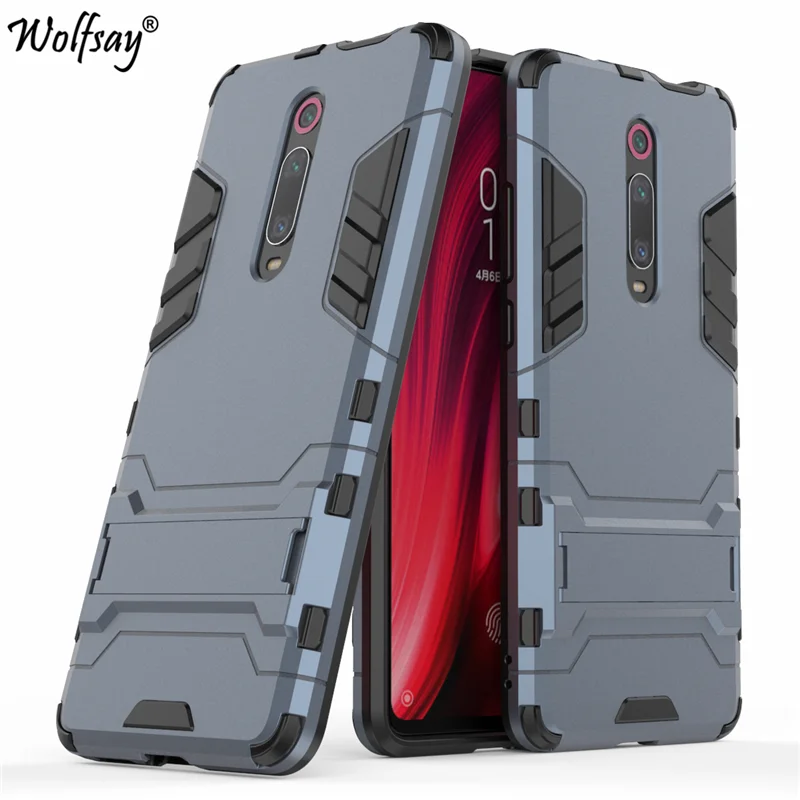 Cover Xiaomi Mi 9T Case 6.39" Shockproof Hybrid Stand Silicone Armor Back Case For Xiaomi Mi 9T Cover Case on Xiaomi Mi9T Mi 9 T