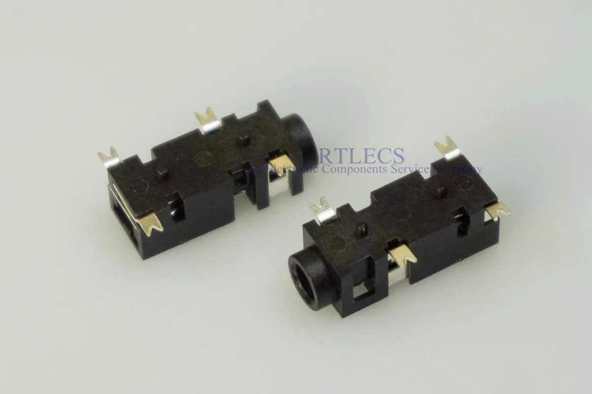 1000pcs stereo jack 2 5mm 4 pin for 3 poles stereo headphone plug SMD type reflow solderable with locators DC30V 0 5A Rohs New