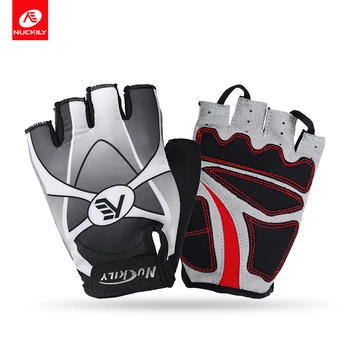 

NUCKILY Half Finger Cycling Gloves Elastic Protective Racing Sports Gloves Hand Wear For Adults N3553