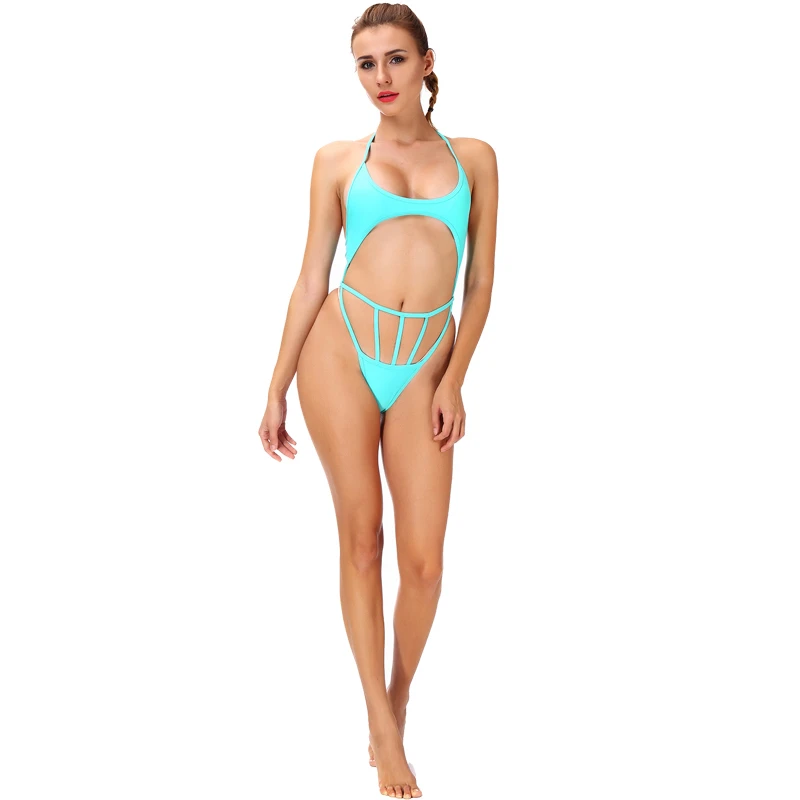 LELINTA Women Swimwear Sexy High Cut One Piece Swimsuit Backless Swim Suit Thong Bathing Suit Female Bandage Beachwear