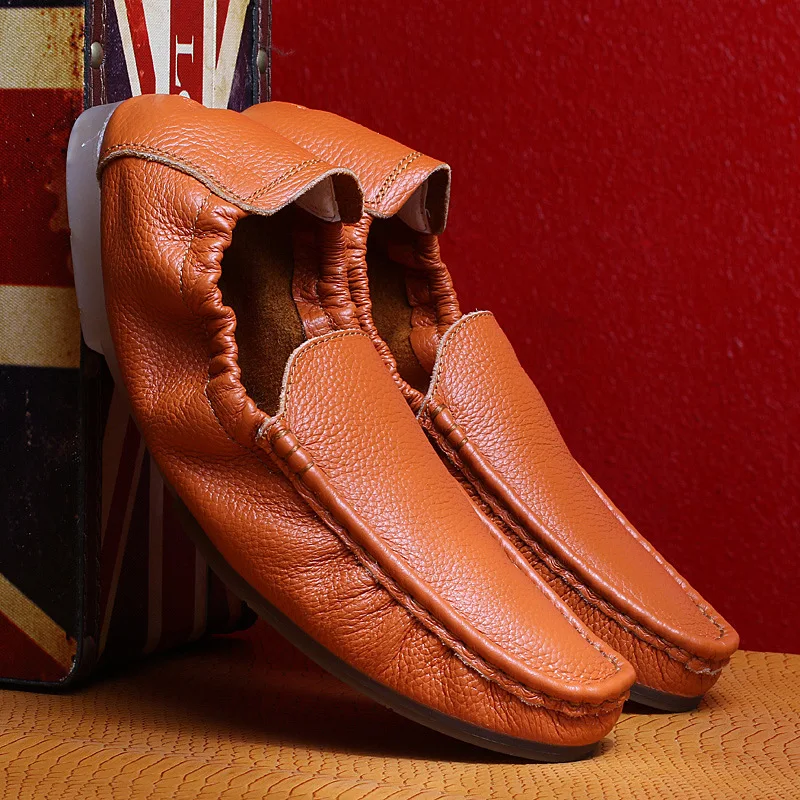 

Fashion Leisure Casual Loafers Shoes for Men Concise Flat Slip on Shoes Solid Spring Autumm Driving Shoes