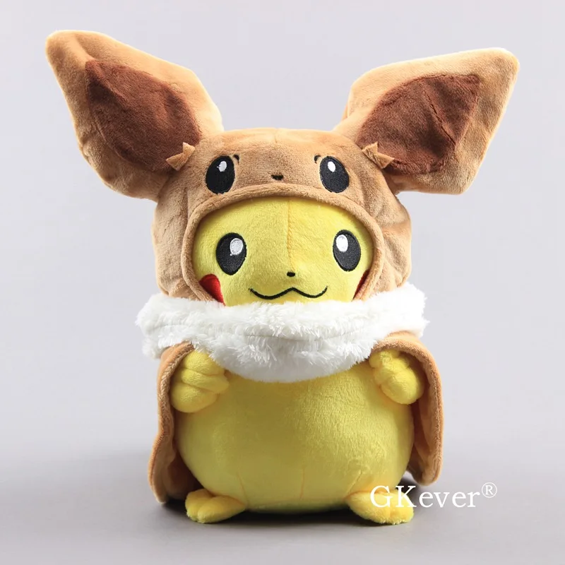 Лидер продаж Пикачу Косплей Eevee мягкая плюшевая игрушка Пикачу серии куклы 1" 28 см детский подарок