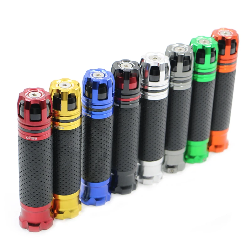 

Universal Motorcycle CNC Aluminum Metal Dual Color Hand Handle Grips With Throttle For Handlebars In 7/8 inch 22mm KXL-658