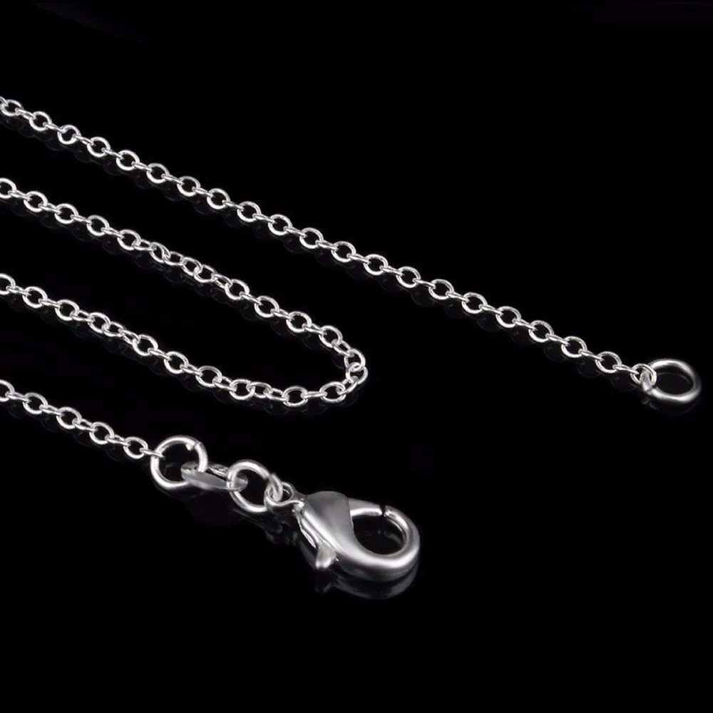 10pcs 925 Sterling Silver Thin Link Chain Necklace for Pendant Charms