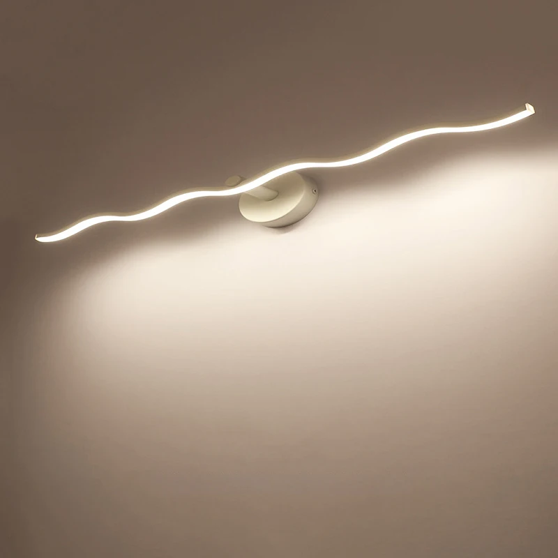 

Wave Shape mirror light 45cm/67cm/77cm/89cm wall lamp LED Mirror Light bathroom natural white lighting for bathroom fixtures IL