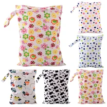 Waterproof Baby Diaper Bags Reusable Washable Zipper Baby Cloth Diaper Wet Dry Bag Swimer Tote for Baby Nappy Storage
