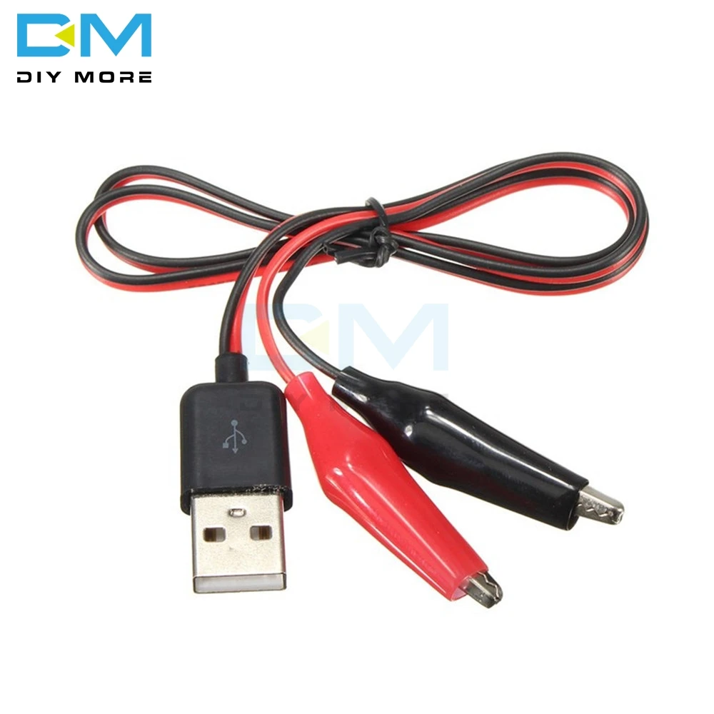 60 см тестовые зажимы типа крокодил к USB разъему папа кабель адаптера