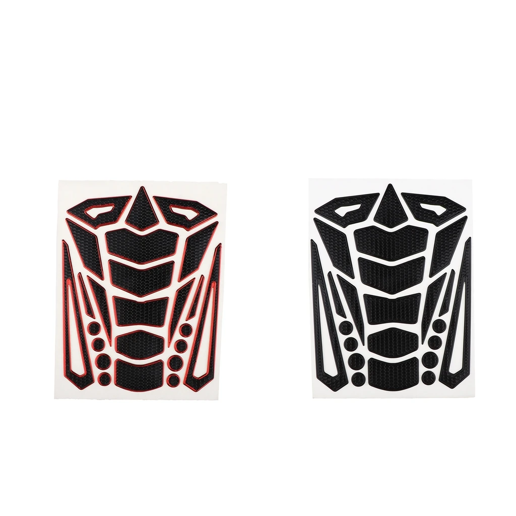 Anti-Slip Tank Pad Knee Protectors Gas Stickers for Motorcycle Red+Black Ensuring Long Service Life Unique Sleek
