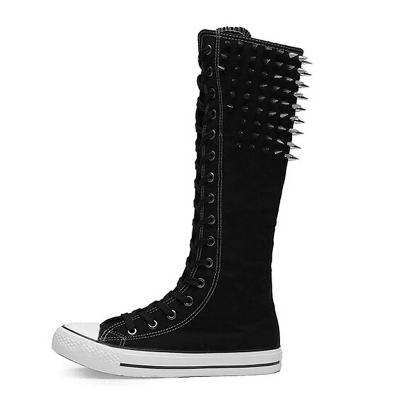 canvas tall boots