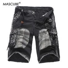 MASCUBE для мужчин s Военная униформа брюки карго шорты для женщин Фирменная Новинка тактические шорты хлопок свободные работы