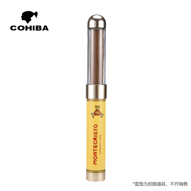 Оригинальные COHIBA курительные гаджеты регулировка длины сигары трубки мини кувшин качество путешествия Humidor W/сигары удар увлажнитель подарочная коробка