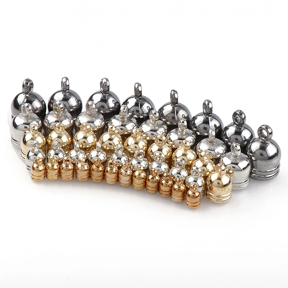 

4/6/8/10/12mm 30~100Pcs Necklace End Tip Tassel Caps Beads Cap End Cap For Fashion Jewelry Making DIY Handmade Jewelry Finding