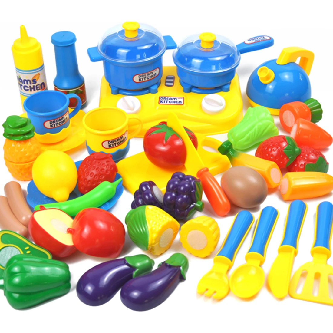 

34Pcs Children Pretend & Play Kitchen Cutting Toy Set Home Educational Learning Educational Toys For Children